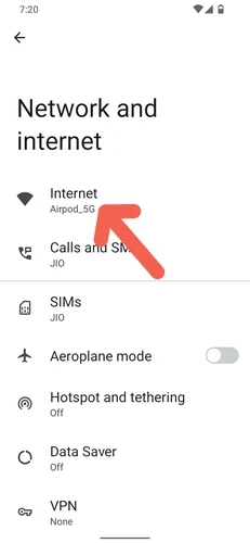 tap on internet