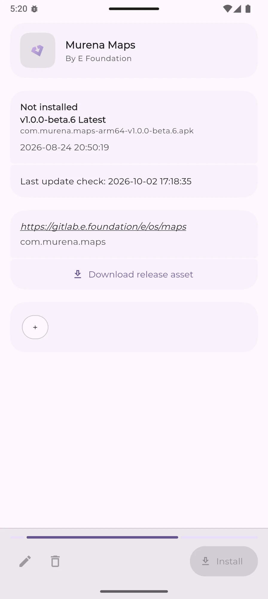 Murena Maps ready to install in Obtainium