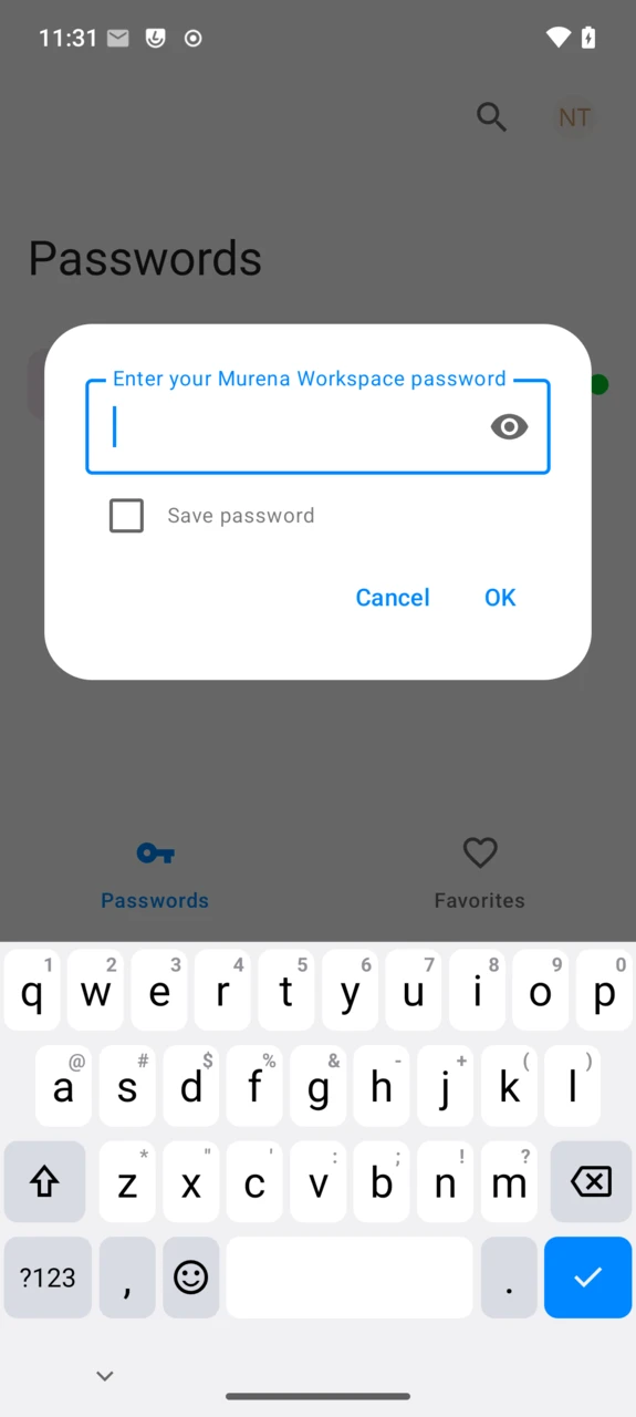 Unlock Passwords with your password