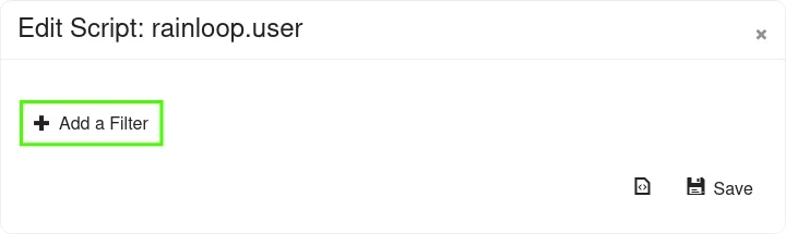 Click on add a filter